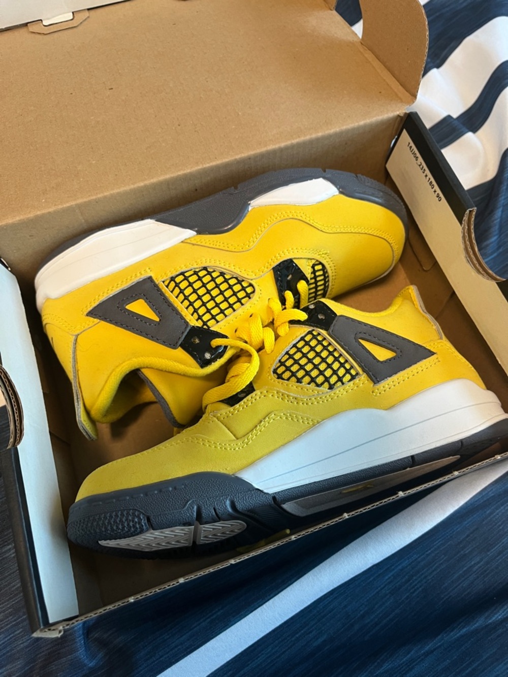 Jordan 4 Retro Yellow 13C NEW